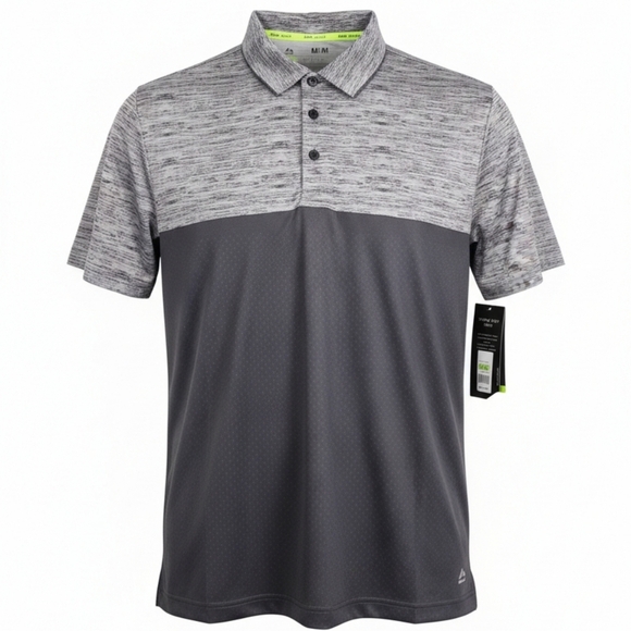 RBX Other - RBX Stay On Course Closed Mesh Gray Polo Men's Medium